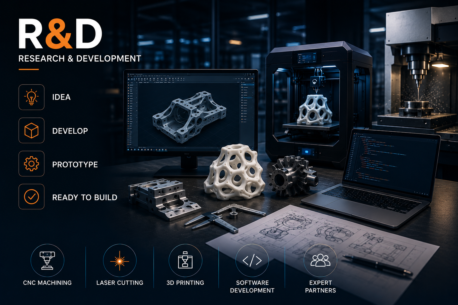 R&D — from idea to functional product